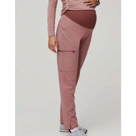 Figs Yola Maternity Scrub Pants™ 2.0 Medium Mauve - Picture 1 of 4